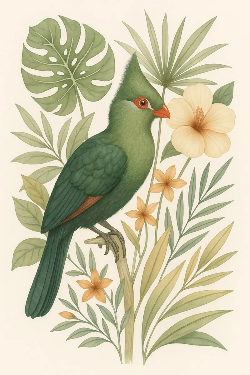 Tropical Turaco Bird hahnemühle de Studio M