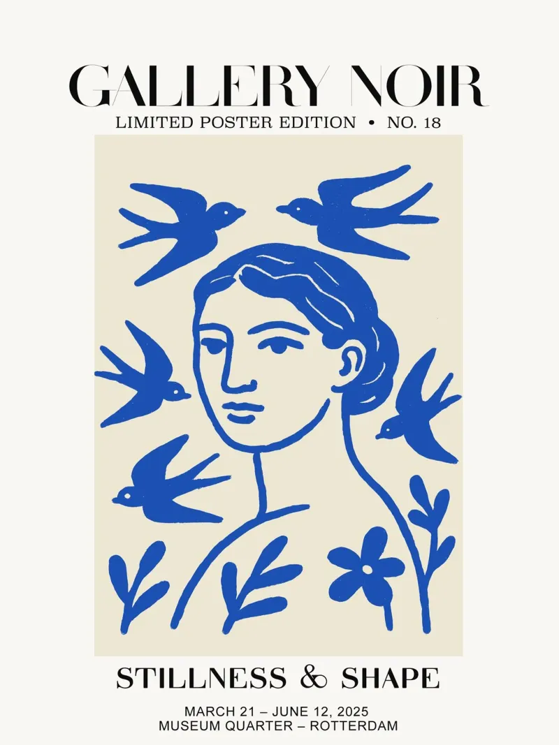 Gallery Noir No 18 poster con telaio in plastica da treechild