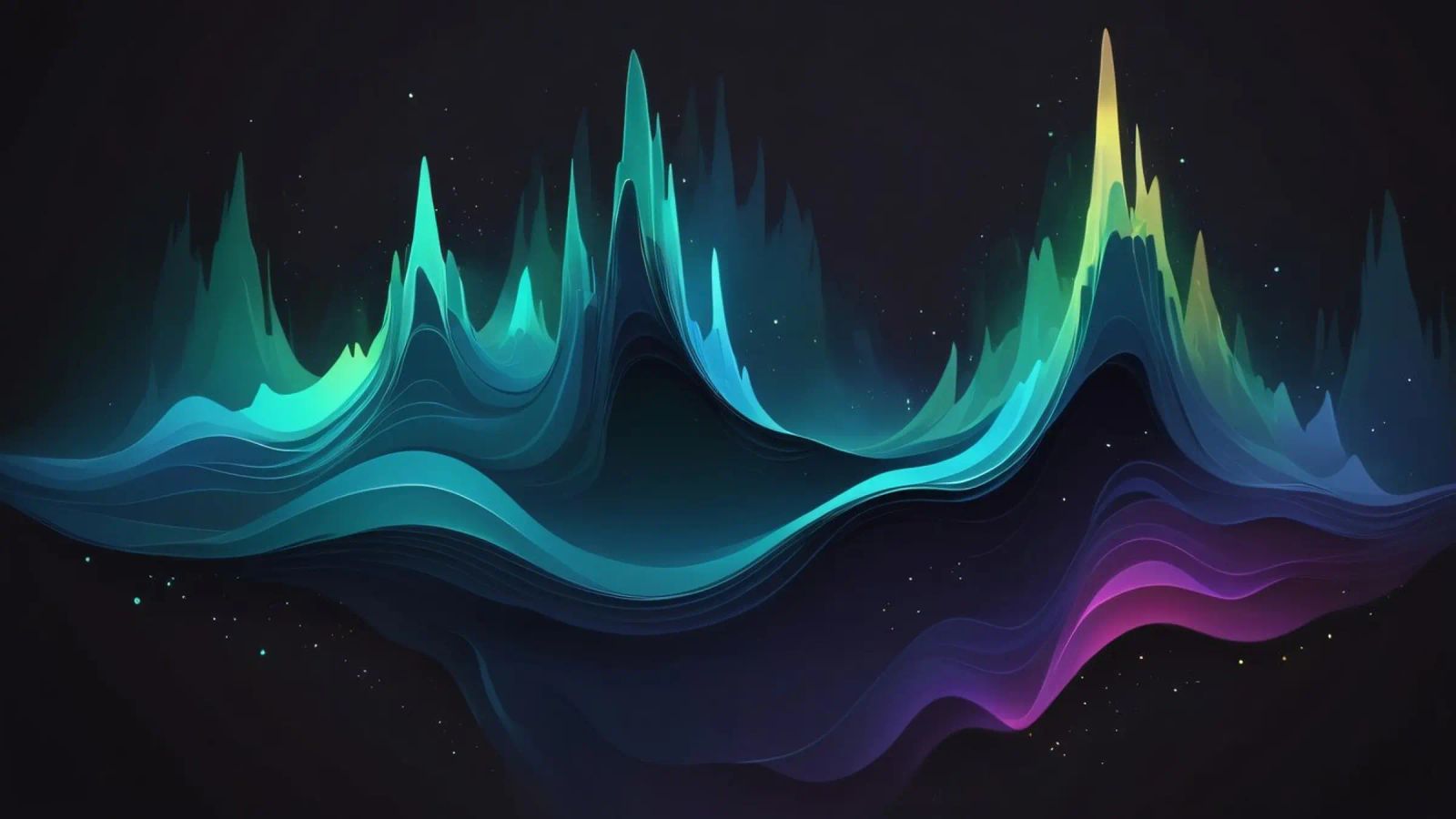 Colorful abstract wave patterns representing sound frequency canvas by DesignDoodle