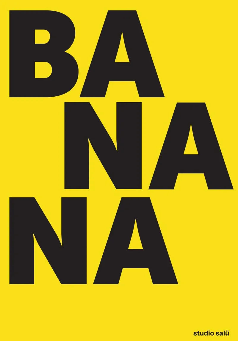 BANANA poster con telaio in plastica da studio salü
