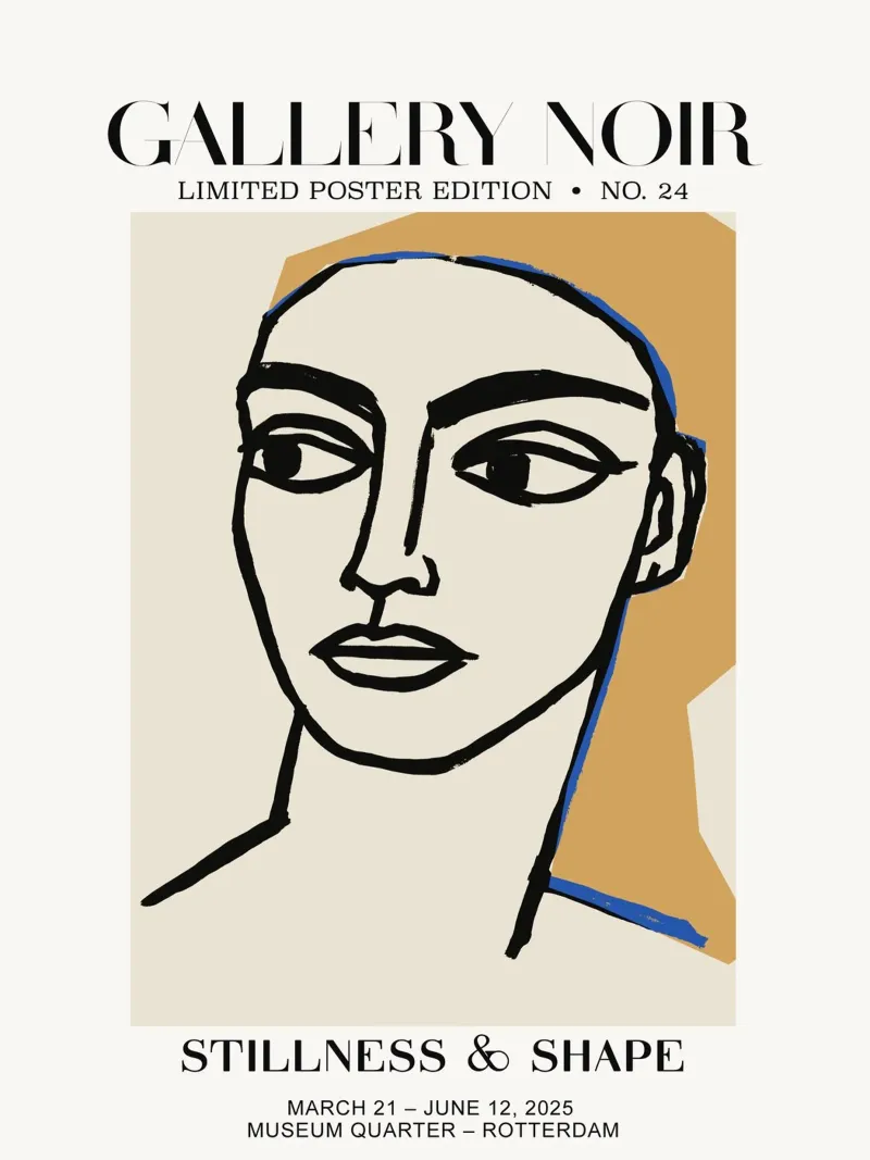 Gallery Noir No 24 poster con telaio in alluminio da treechild