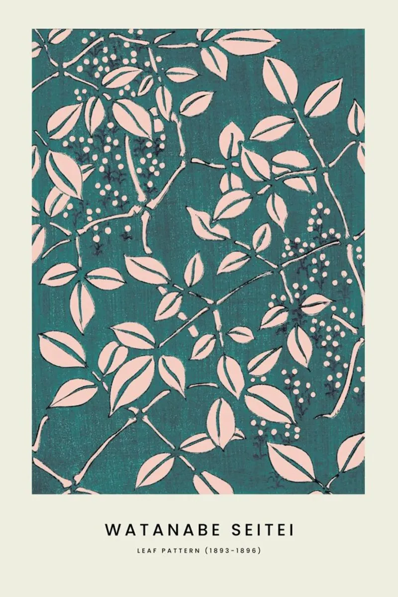 Seitei - Leaf Pattern pellicola backlit da Vintage by JUNIQE