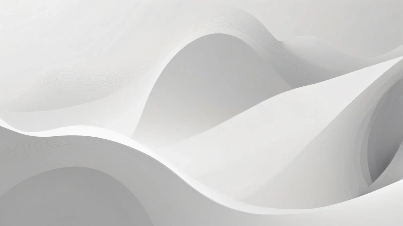 Soft white waves create an abstract composition canvas by DesignDoodle