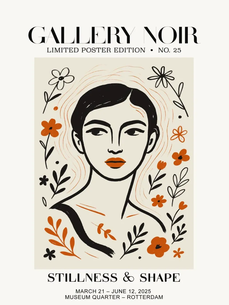 Gallery Noir No 25 poster con telaio in alluminio da treechild