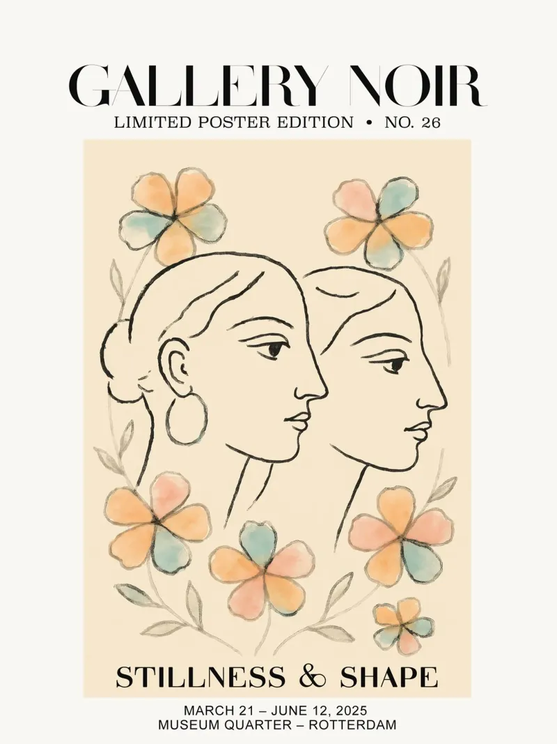 Gallery Noir No 26 poster con telaio in alluminio da treechild