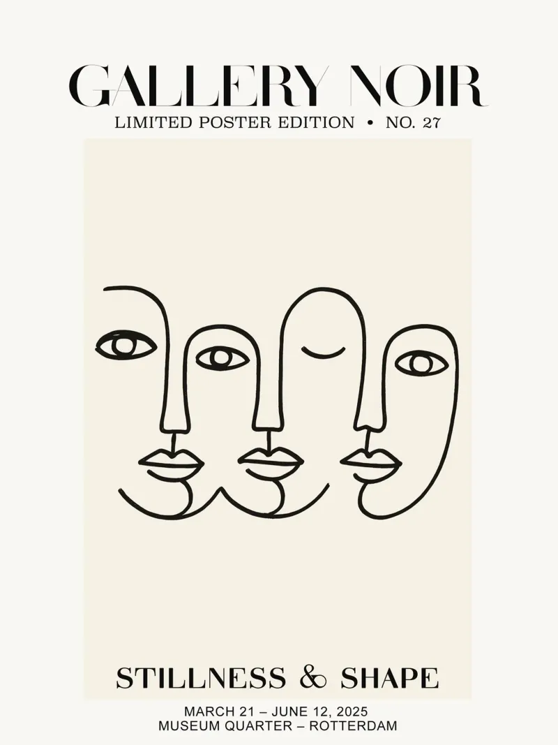 Gallery Noir No 27 poster con telaio in alluminio da treechild
