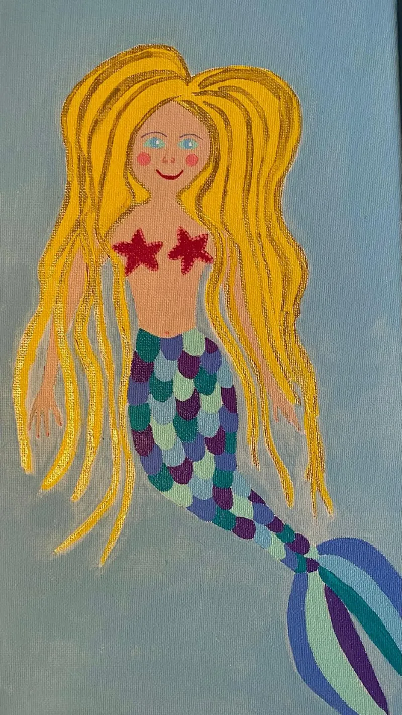 The little mermaid canvas by irenissima