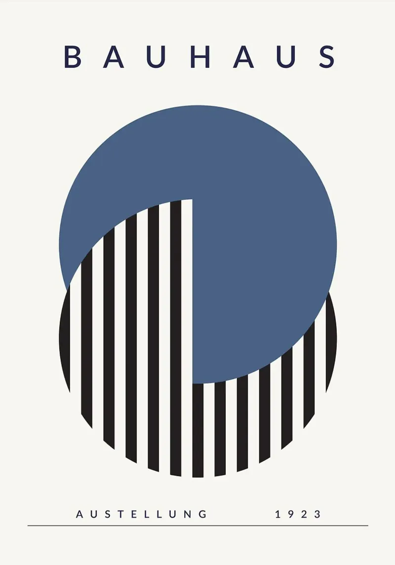 Bauhaus cerchio a righe semicircolari pellicola backlit da MinimalistPosterCharles