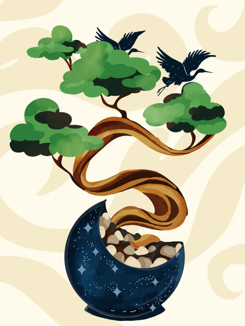 Bonsai Luna poster con telaio in plastica da Mitalim Designs
