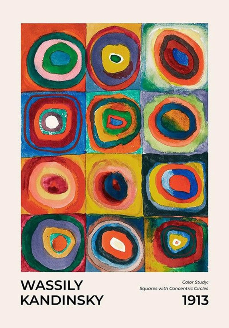 Kandinsky die Farbkreise Poster von Witon name shop