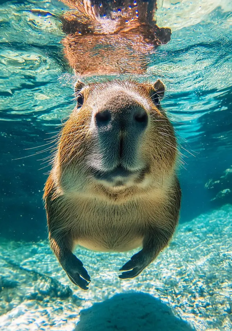 Wasserschwein Unterwasserschwimmen Forex-Platte von James Isaac Jackson