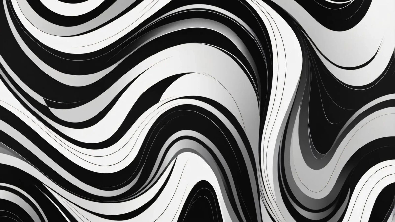 Vorticoso disegno astratto in bianco e nero con linee dinamiche poster da DesignDoodle