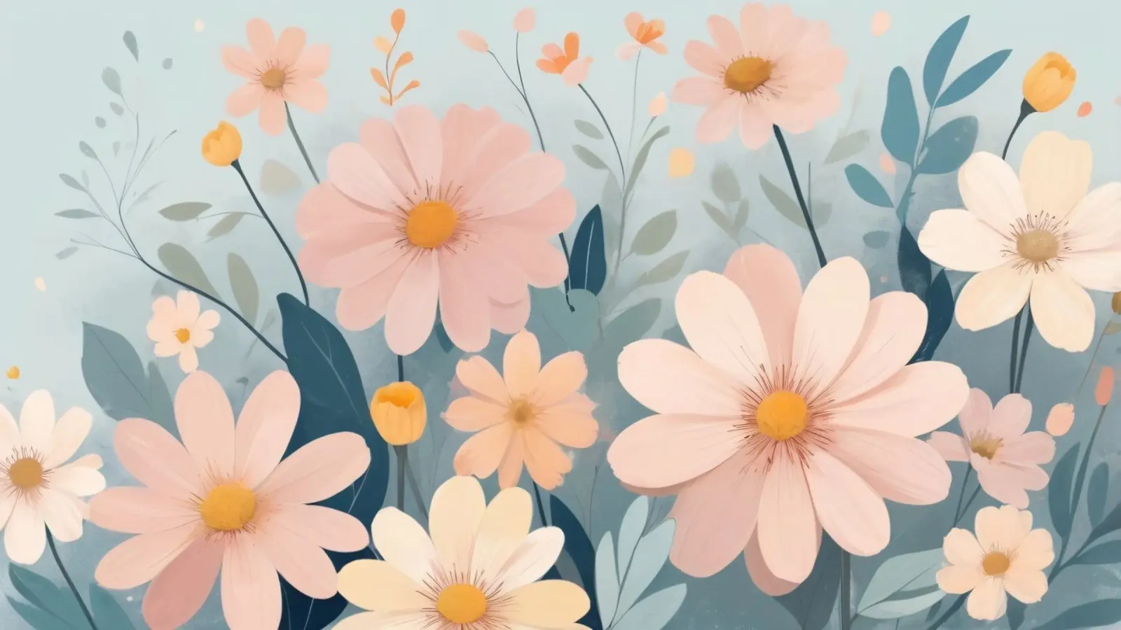 Illustrazione floreale colorata con vari fiori pellicola backlit da DesignDoodle
