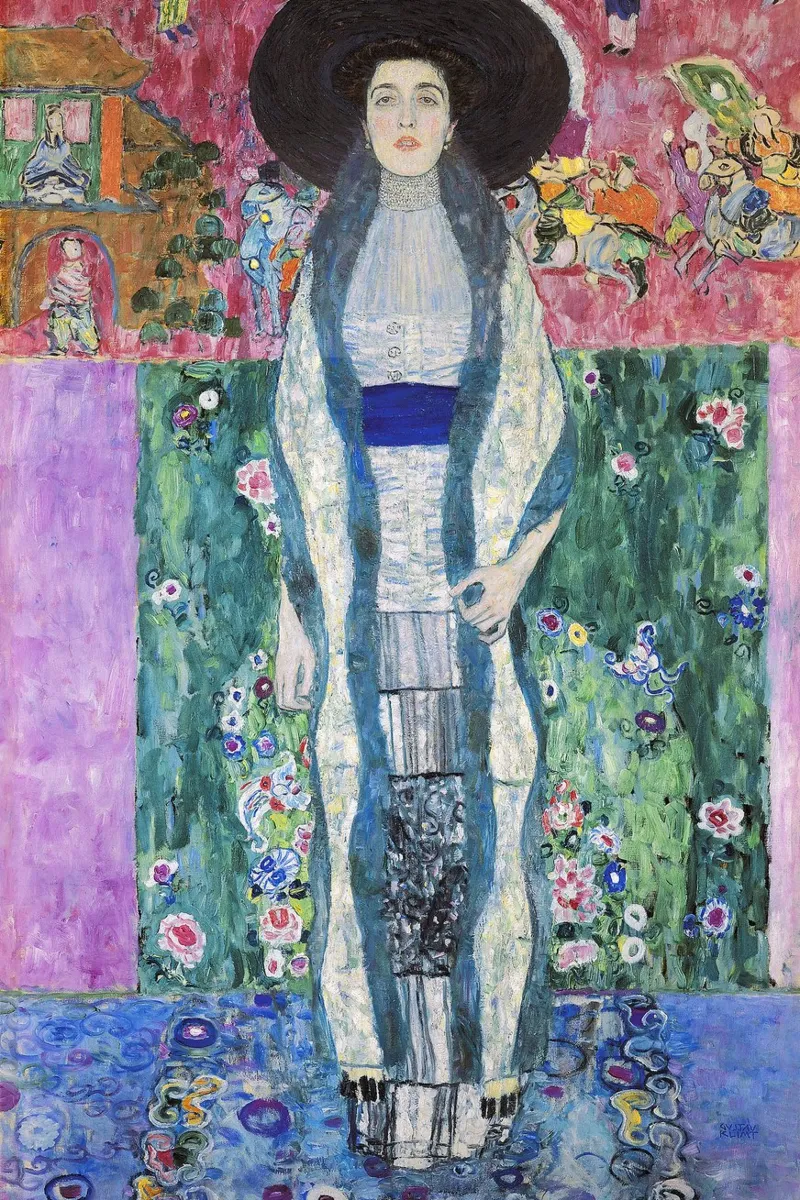 Ritratto di Adele Bloch-Bauer di Gustav Klimt (1912) poster con telaio in alluminio da Gustav Klimt ART Prints