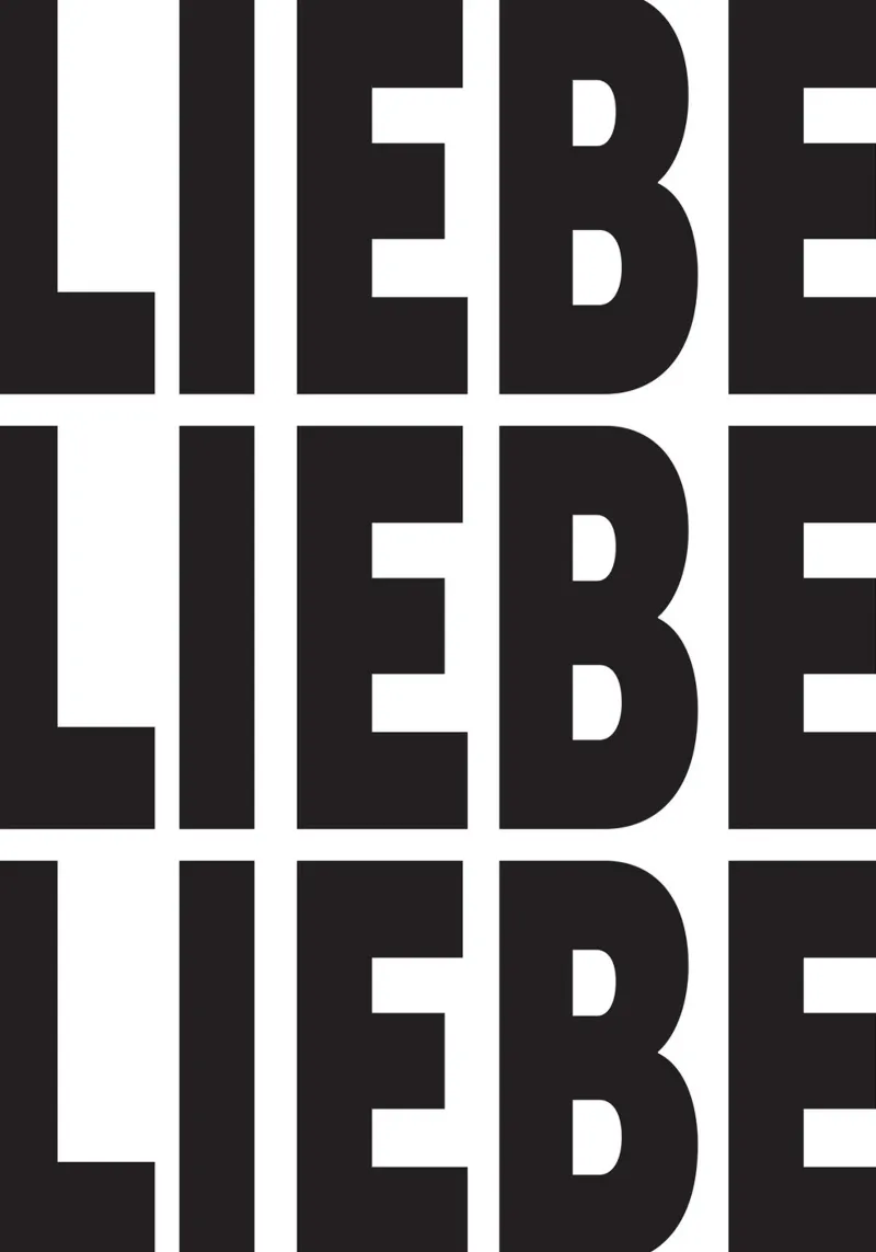 LIEBE LIEBE LIEBE schwarz-weiß plexiglass da studio salü