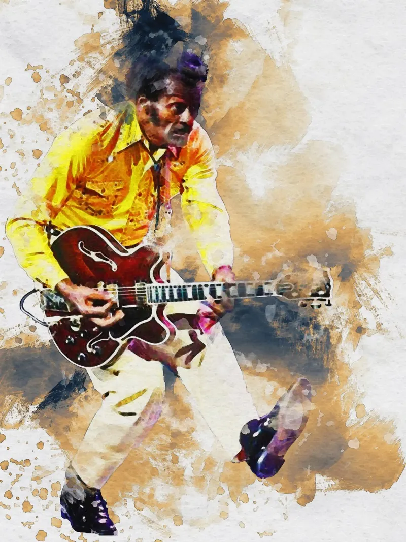 Macchia di ritratto Chuck Berry pellicola backlit da Gunawan Rb