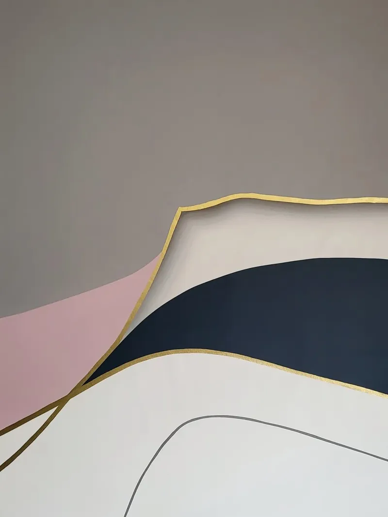 Soft Layers in Pink, Grey and Gold hahnemühle by Artbyvo