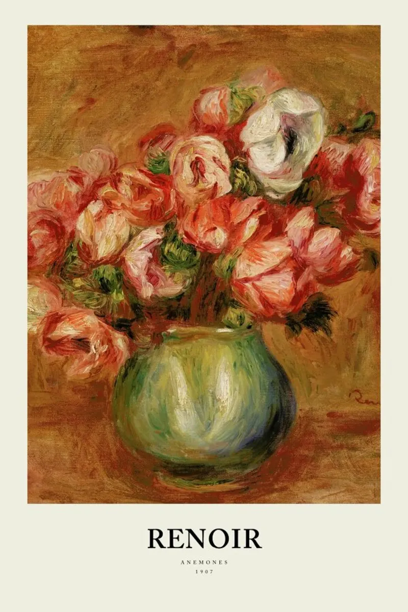 Renoir - Anemones pellicola backlit da Vintage by JUNIQE