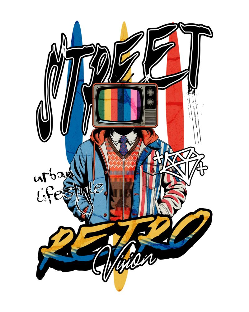 Street Retro Vibes metacrilato de artelevenstudio