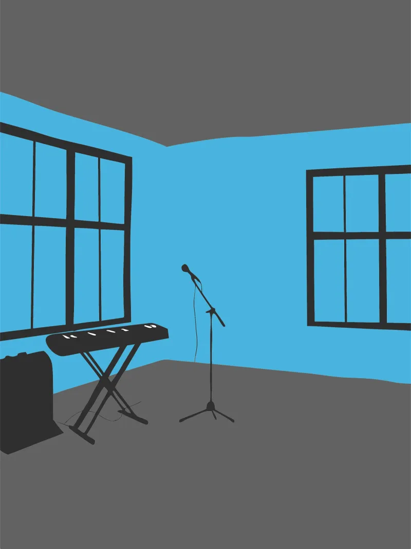 Studio musicale poster con telaio in plastica da MUSIC EDITION