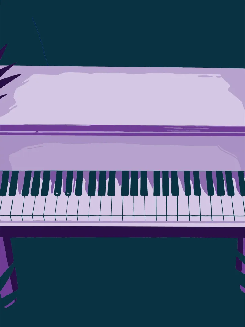 Piano poster con telaio in legno da MUSIC EDITION