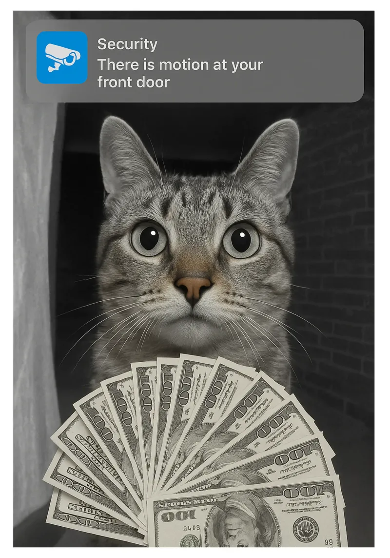 Ring Cat with Motion art design canvas by the gondals