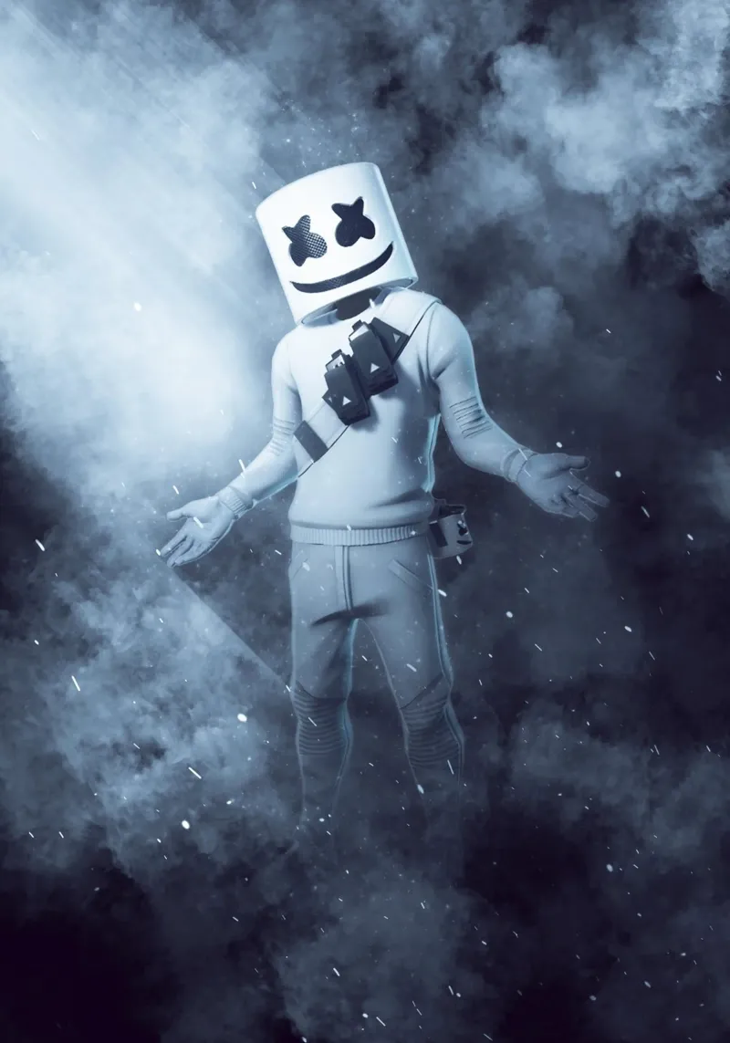 Marshmallow Fortnite pellicola backlit da FreeArtStudio