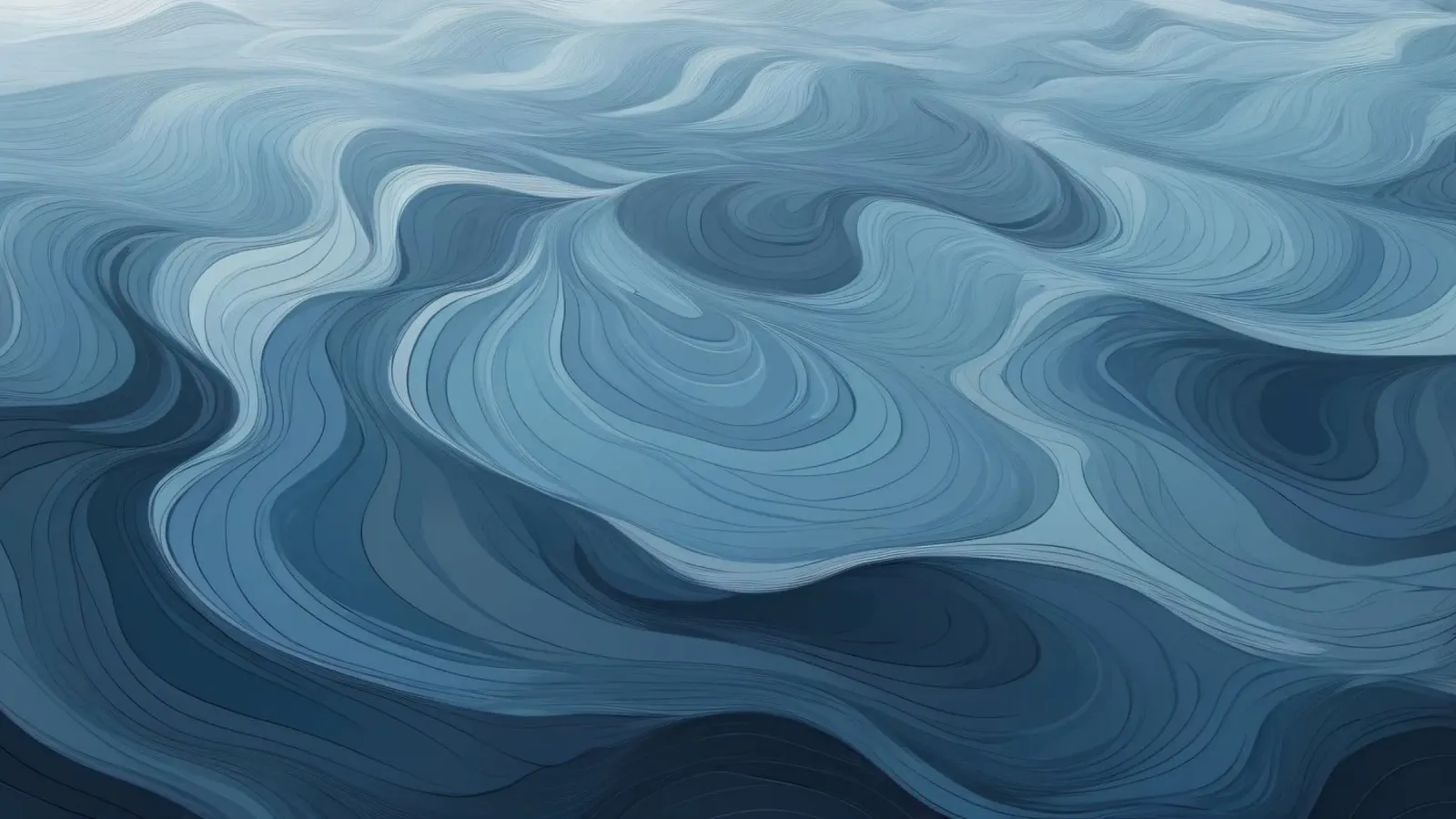 Captivating patterns of blue waves flowing together canvas by DesignDoodle