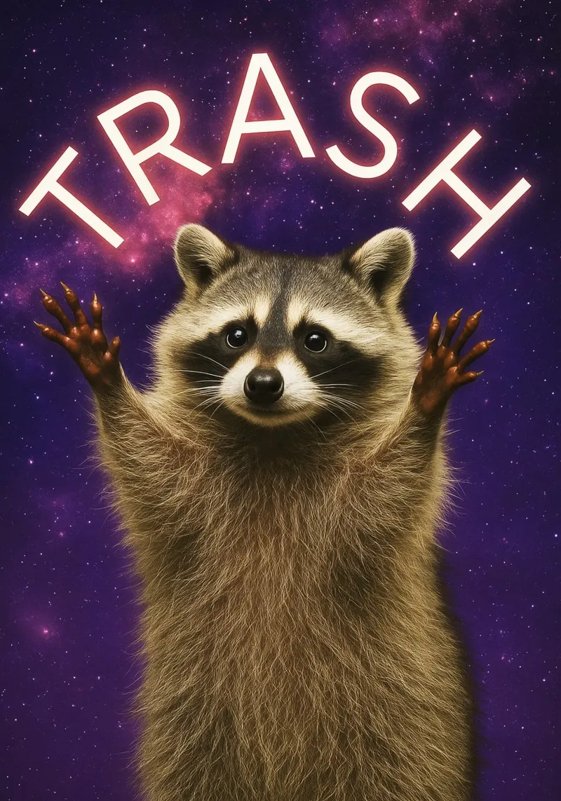 Funny Trash Panda Raccoon funny humor canvas by the gondals