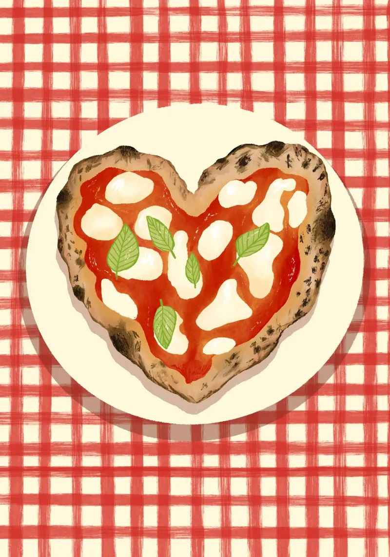 Pizza Herz Karo poster da Studio Dolci