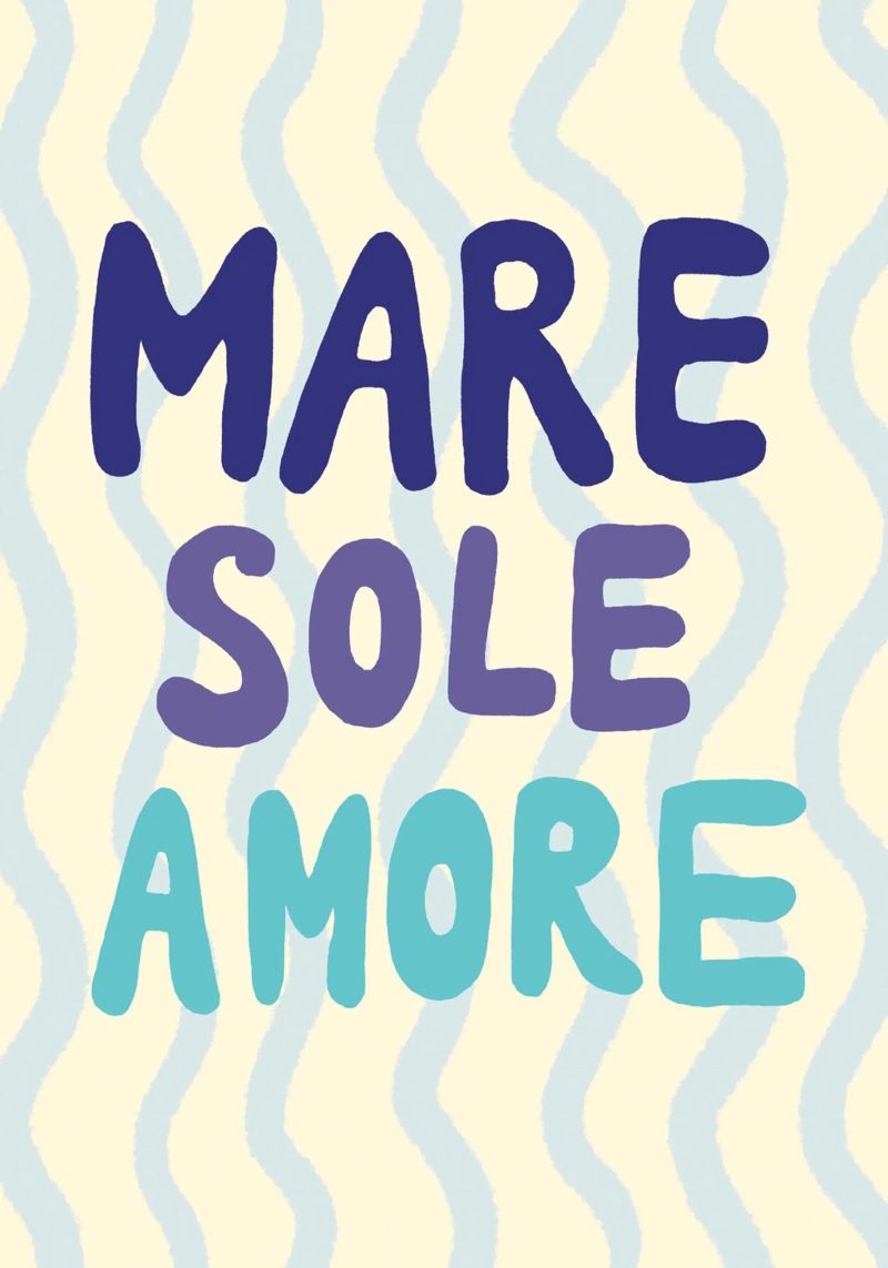 Mare sole amore Poster von Studio Dolci