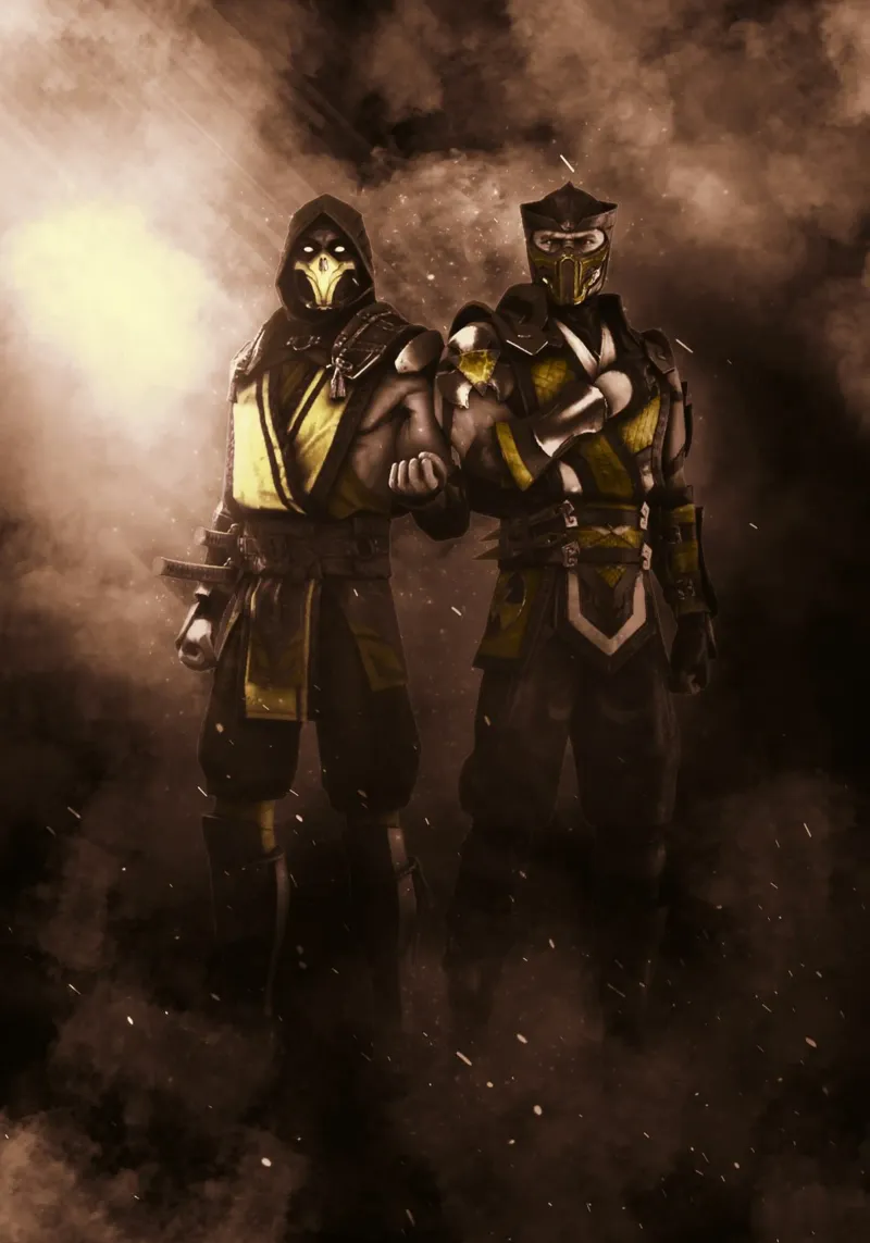 Mortal Kombat poster con telaio in legno da FreeArtStudio