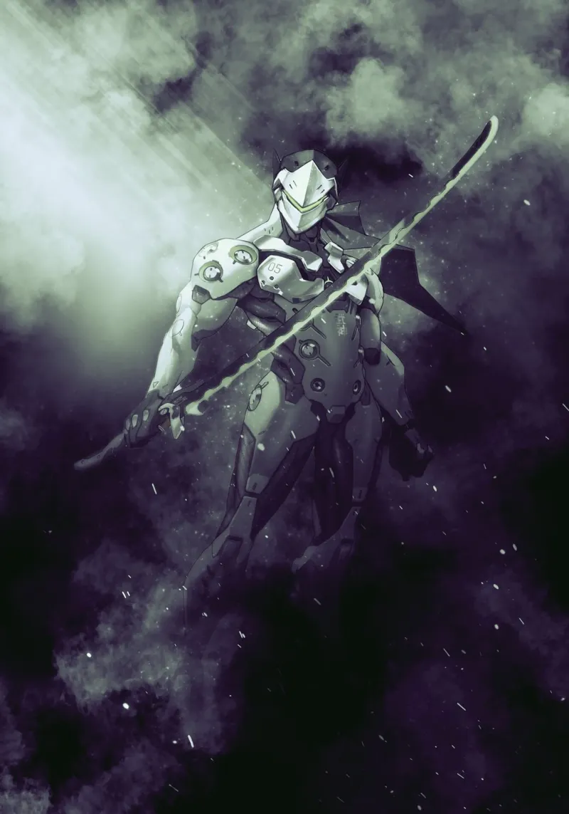 Genji Overwatch pellicola backlit da FreeArtStudio