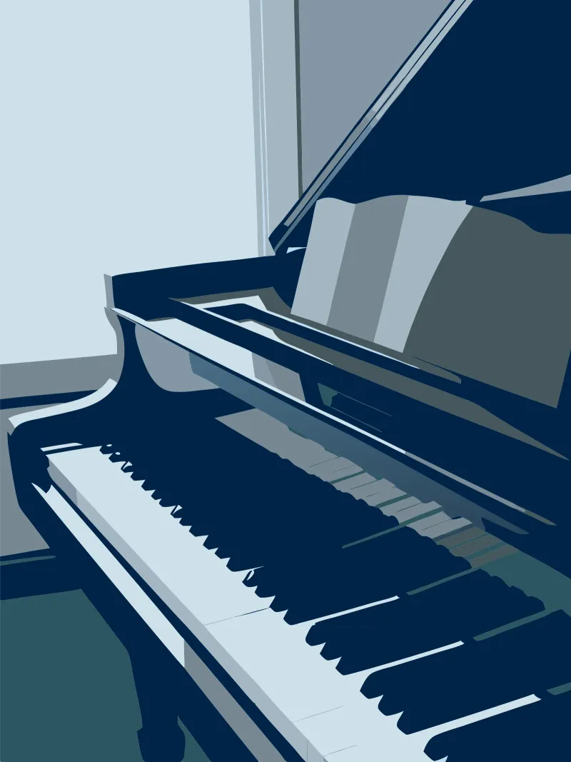 Piano poster con telaio in legno da MUSIC EDITION
