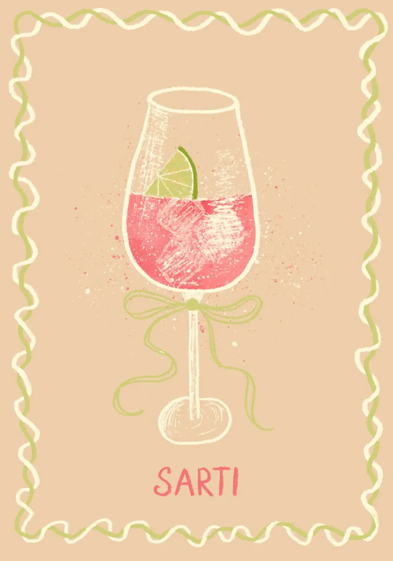 Sarti poster con telaio in alluminio da Studio Dolci