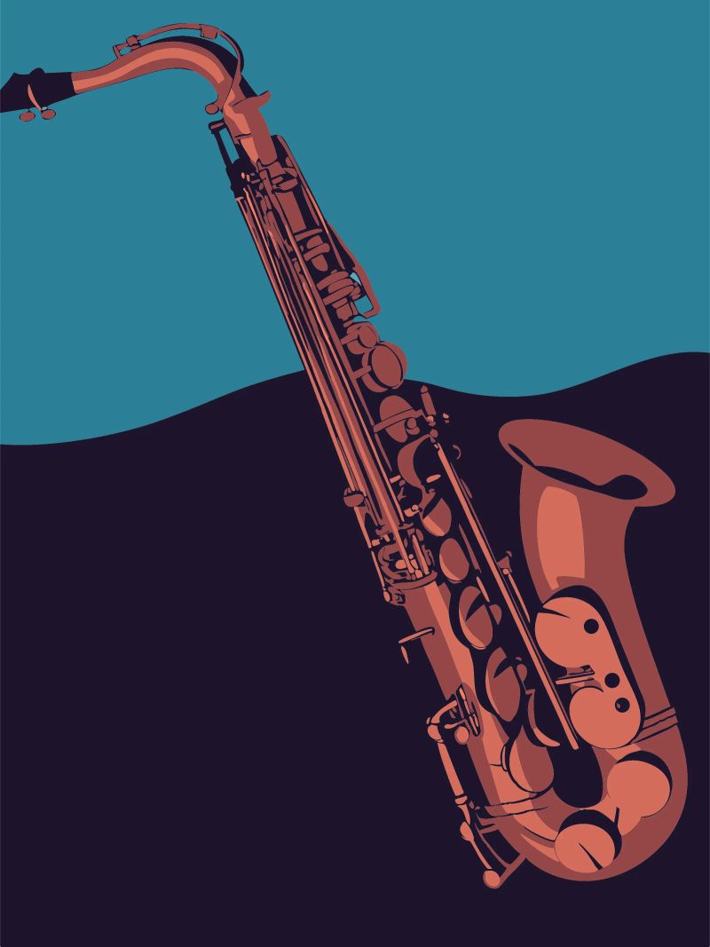 Saxophon Poster von MUSIC EDITION