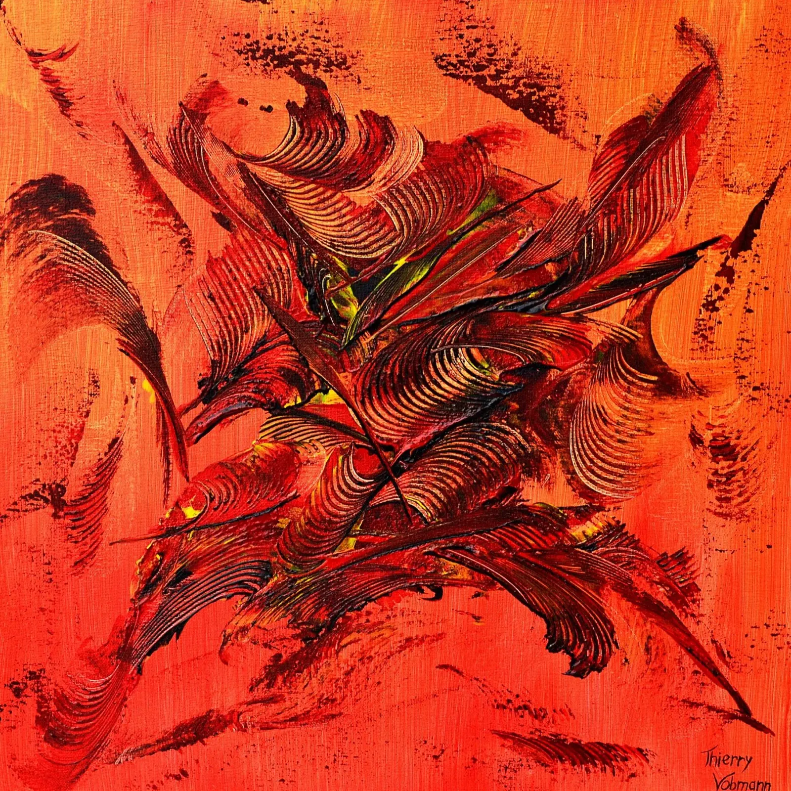 FUOCO ALL'INTERNO. pellicola backlit da Thierry Vobmann Abstract painting