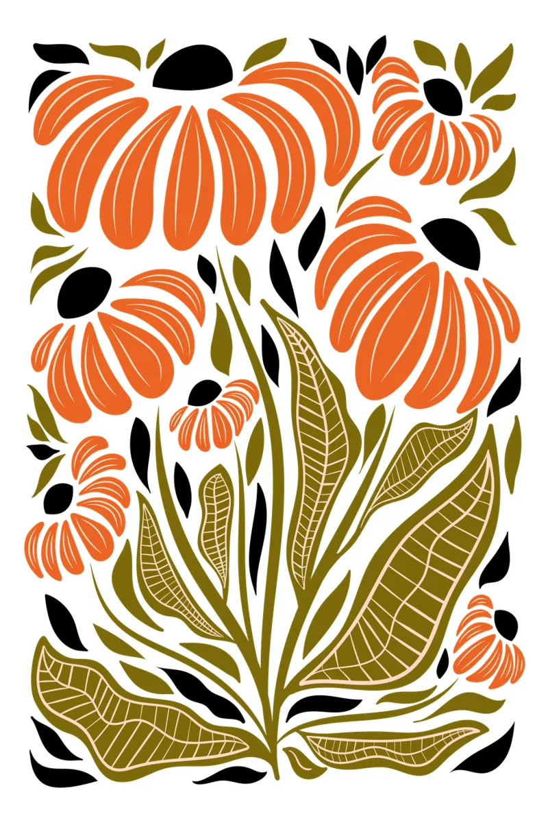 Fiori di conifera vibranti pellicola backlit da Dream Print Designs