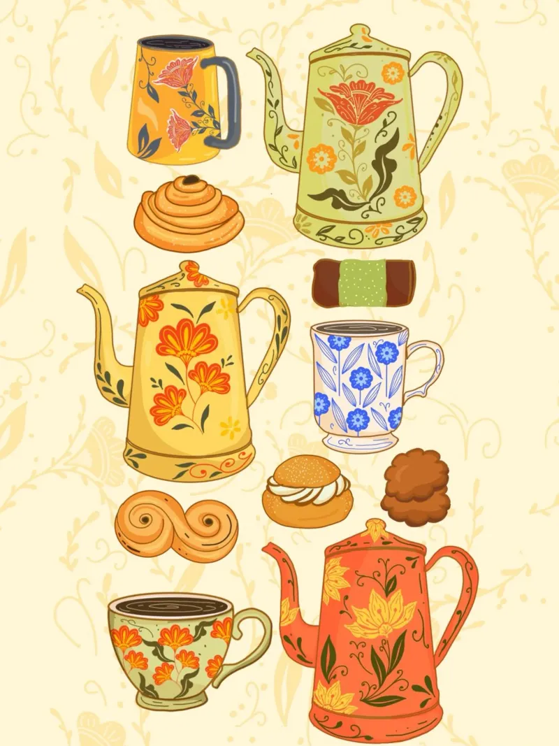 L'ora della Fika svedese carta hahnemühle da Mitalim Designs