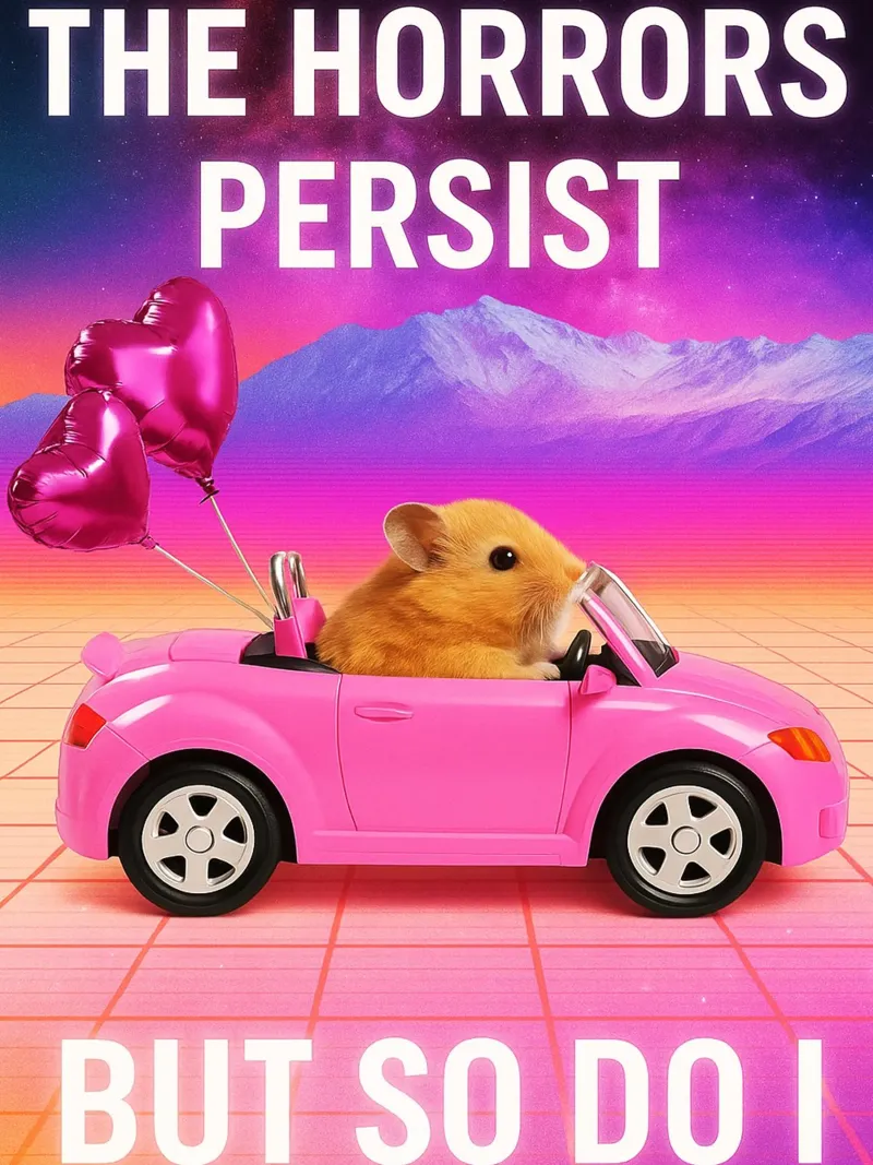 Hamster Horrors Persist But So Do I poster by the gondils