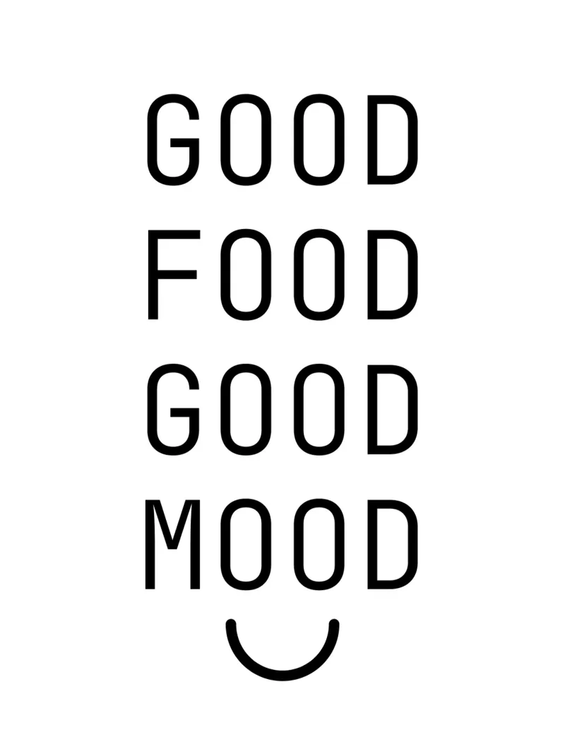 Good Food Good Mood alluminio dibond da Typo Designs