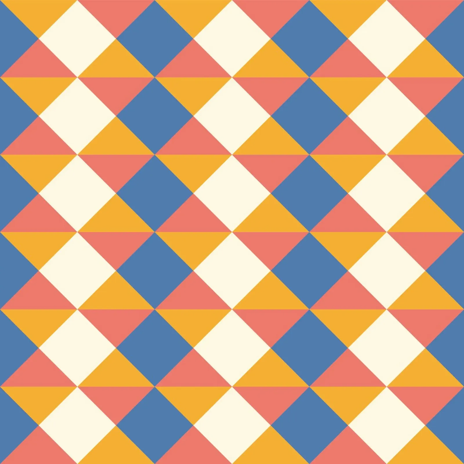 cheerful geometric symmetrical pattern in summer colours canvas by CreatedbySon