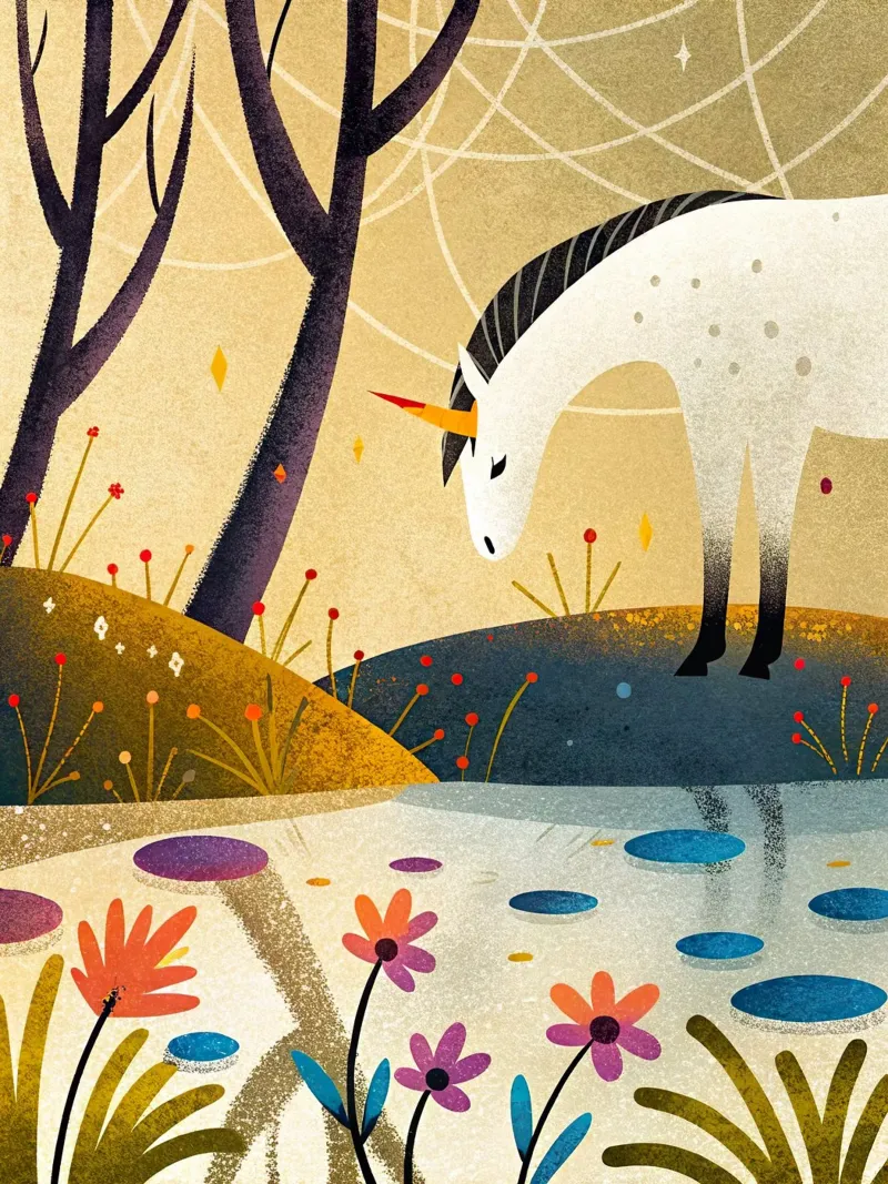 Unicorn pellicola backlit da BABY ART PRINTS