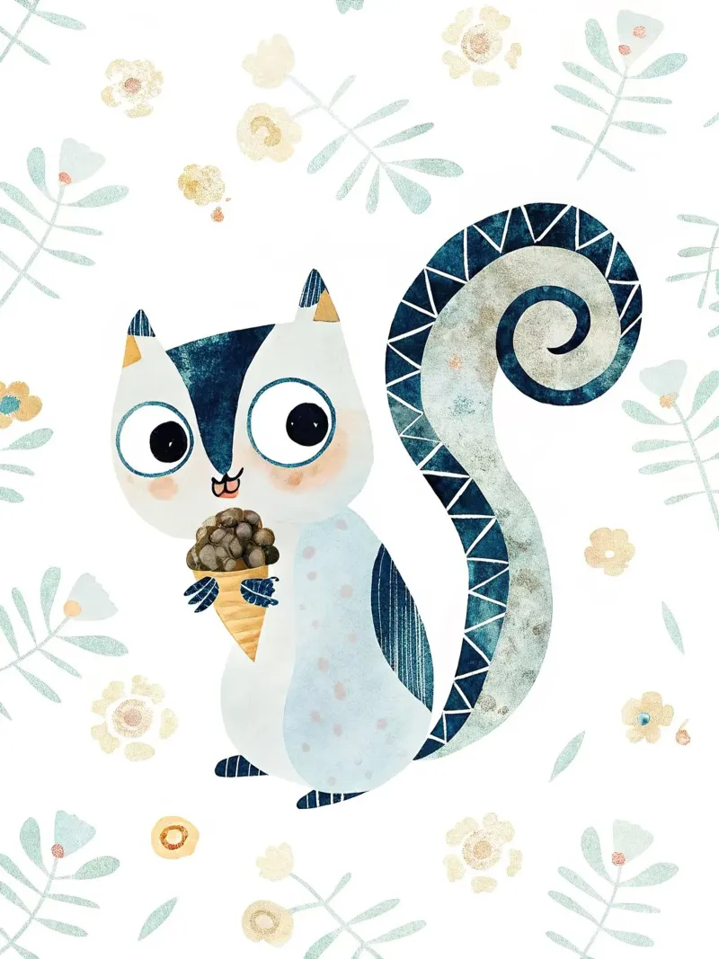 the squirrel acrylic glass by 🐹 BABY ART PRINTS