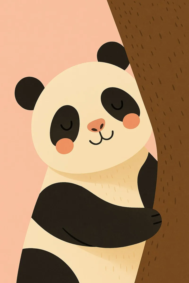 Panda - Animales para niños metacrilato de Tiny Tails & Stripes