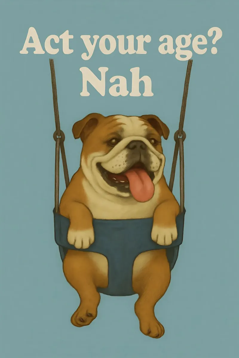 Meme divertente sul bulldog inglese pellicola backlit da Funny Humor Art