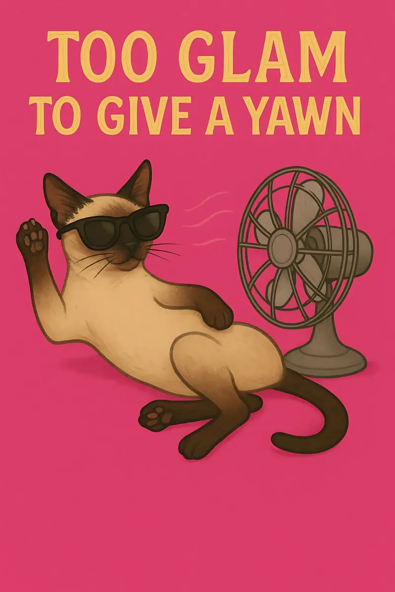 Funny Siamese Cat Meme pellicola backlit da Funny Humor Art