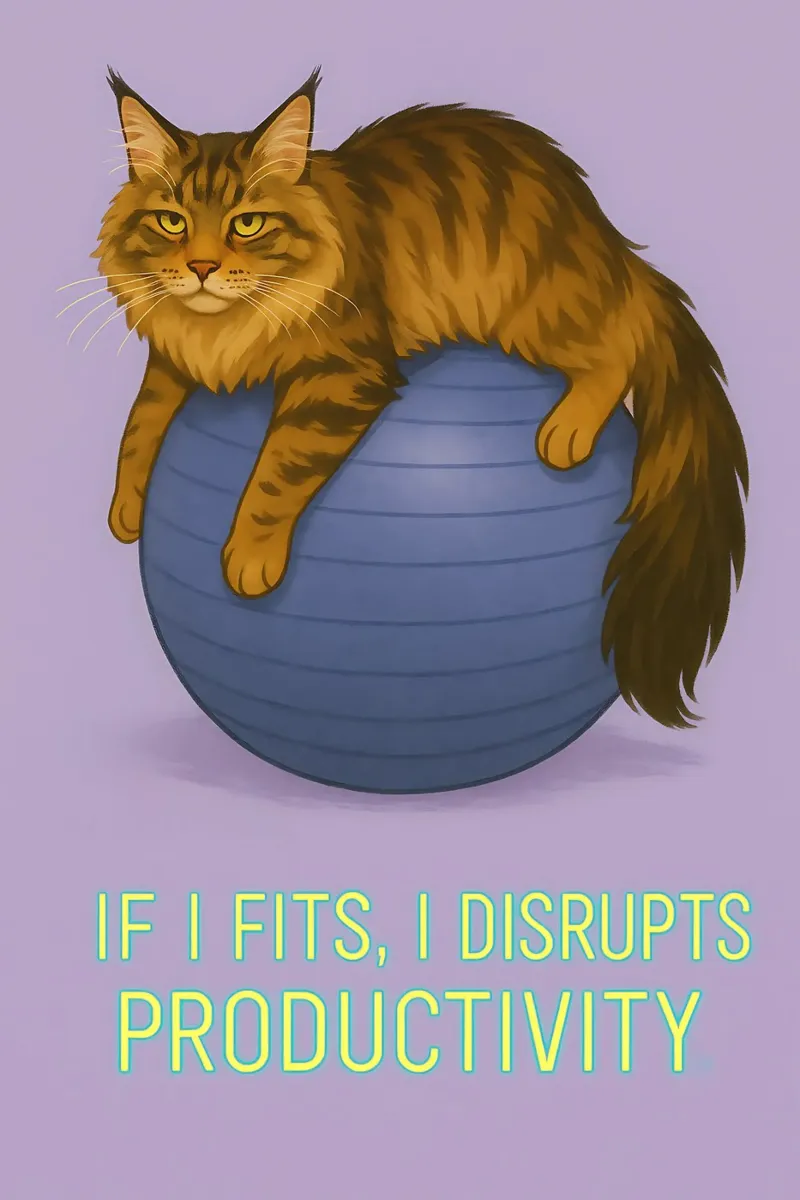 Meme divertente sul gatto Maine Coon poster con telaio in plastica da Funny Humor Art