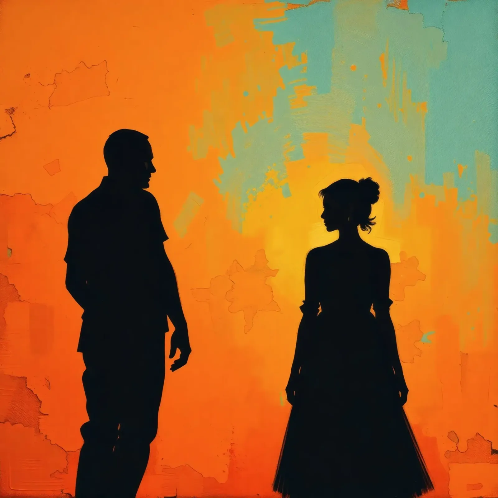 Coppia di sposi in un tramonto dai colori caldi e vivaci pellicola backlit da DesignDoodle
