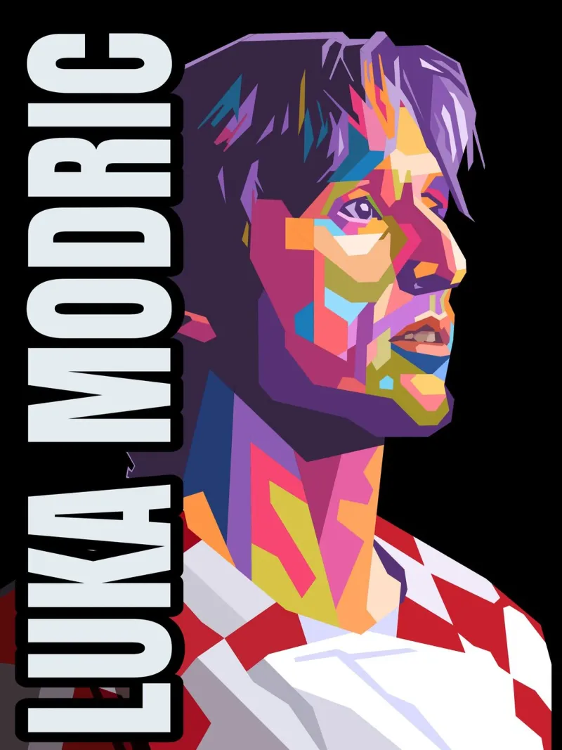 Calcio iconico-Luka Modric pellicola backlit da Hantamrata